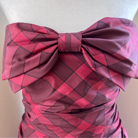 VINTAGE Kay Unger bubble hem silk taffeta DRESS - Picture 3 of 10